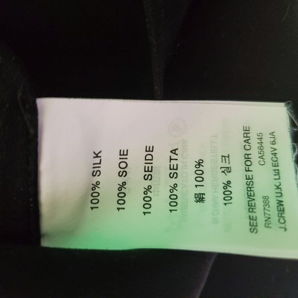 J. Crew Black & Blue Silk Racerback Camisole Top Blouse sz 6 - Picture 8 of 9